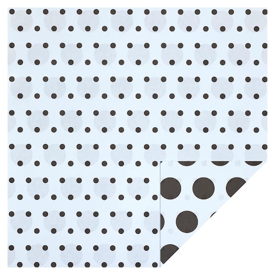 White &#x26; Black Dot Double-Sided Cardstock Paper by Recollections&#x2122;, 12&#x22; x 12&#x22;